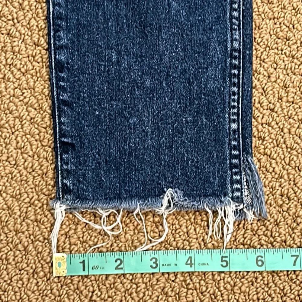 3X1 Raw Edge Shelter Slim Jeans in Tin Coo size 24 Distressed Straight Leg